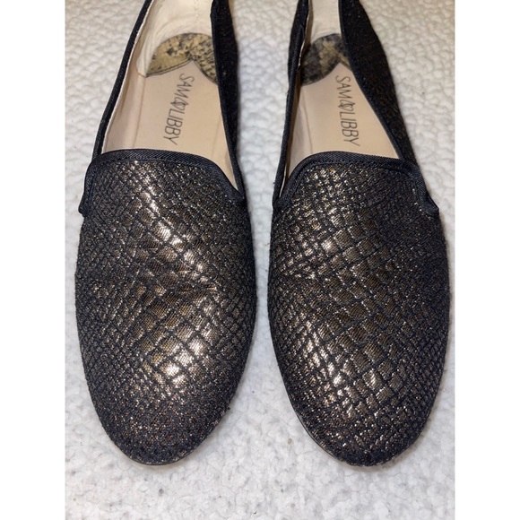 Women’s Black Sam & Libby Snakeskin Flats 💛 - Picture 4 of 14